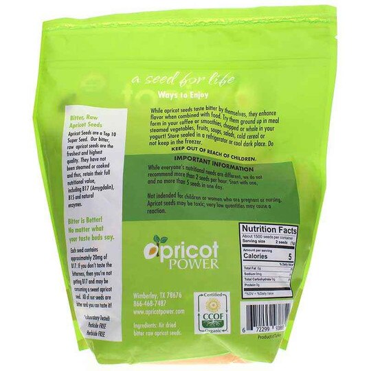 Organic Apricot Seeds, APP